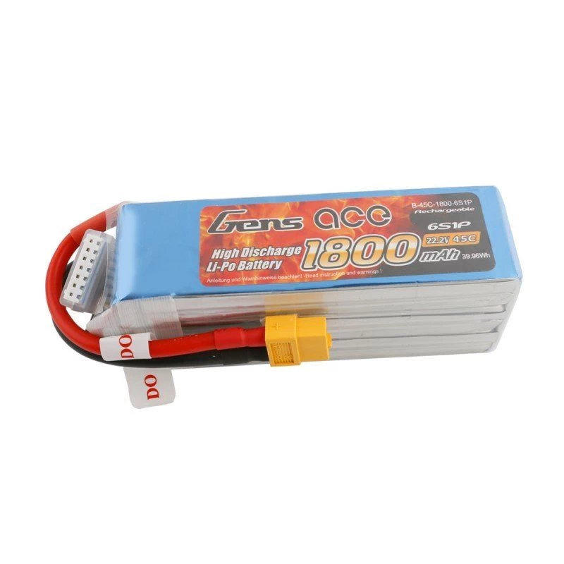 Batterie Lipo GensAce 1800mAh 22.2V 45C 6S - XT60 5 Batterie Lipo GensAce 1800mAh 22.2V 45C 6S - XT60 – Image 3