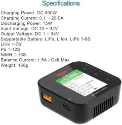 Chargeur ISDT Q8 SMART BattGO 8S/20A/500W 10-34V DC 8 Chargeur ISDT Q8 SMART BattGO 8S/20A/500W 10-34V DC -Maison du FPV Magasin 61spjkftf8l. ac sl1170