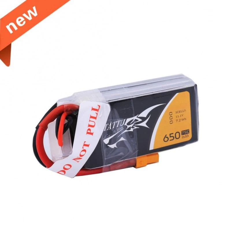Batterie Lipo Tattu 650mAh 3S 75C 11.1V 3 Batterie Lipo Tattu 650mAh 3S 75C 11.1V