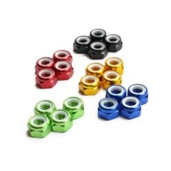 Set De 4 Ecrous Nylstop M5 Anodisés