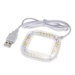 Panneau LED 20-LED Carré Avec Port USB Pour GOPRO