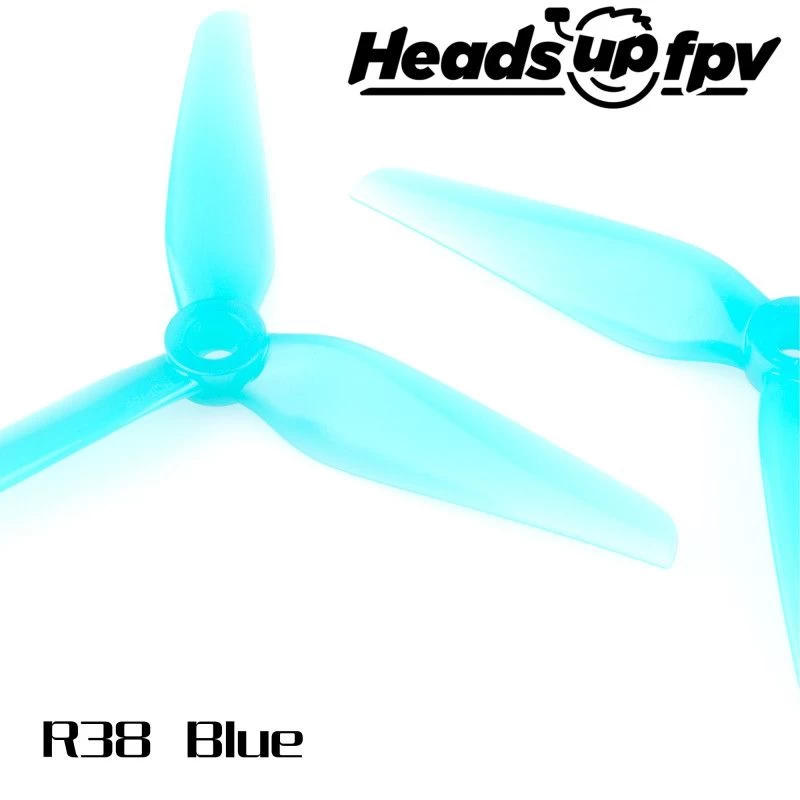 HQProp R38 HEADSUP RACING Blue (4pcs) 4 HQProp R38 HEADSUP RACING Blue (4pcs) – Image 2
